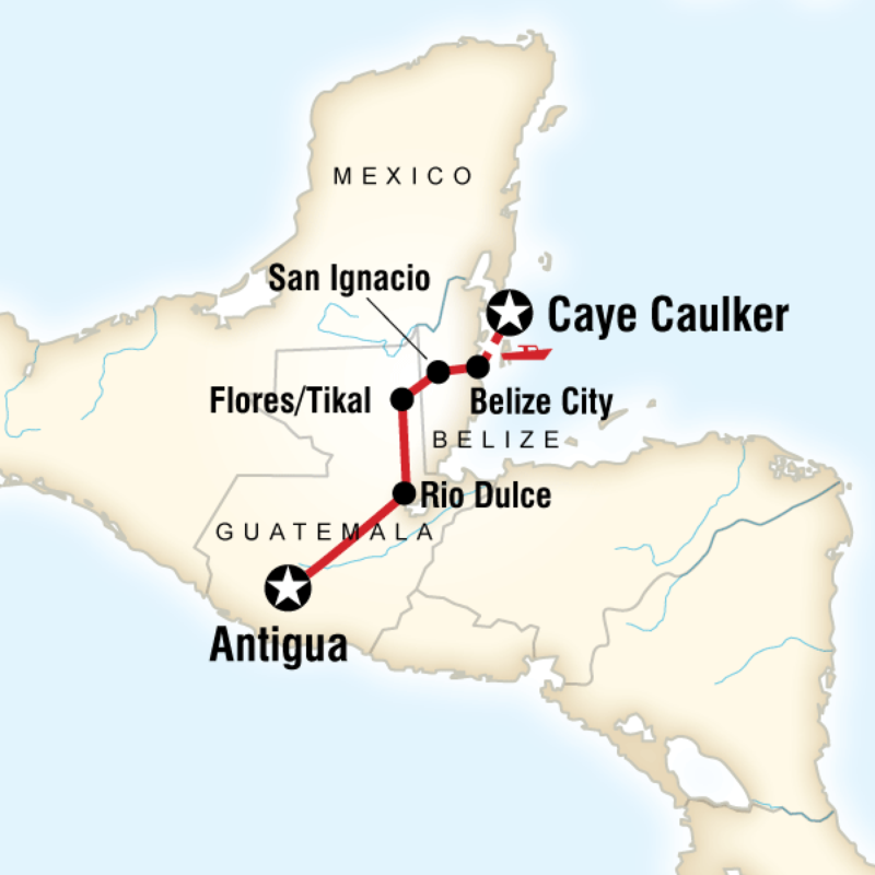 Mayan Encounter Map with GAdventures