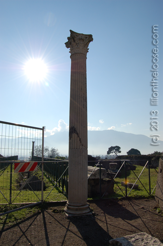 Last look of Pompeii, a beautiful column.