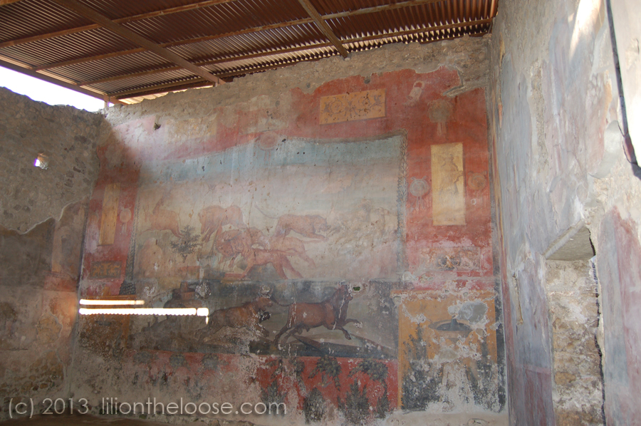 Paintings in a home at Pompeii