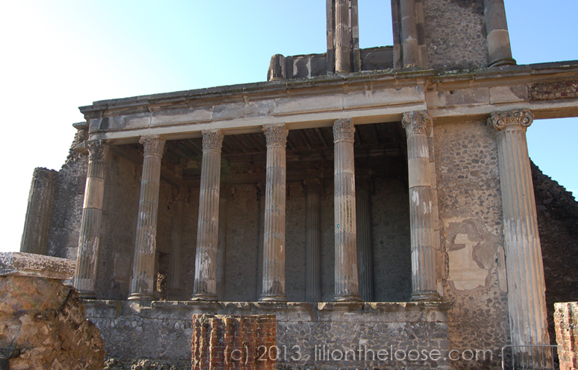 Columns at the Forum of Pompeii.