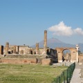 The view of Vesuvius from Pompeii