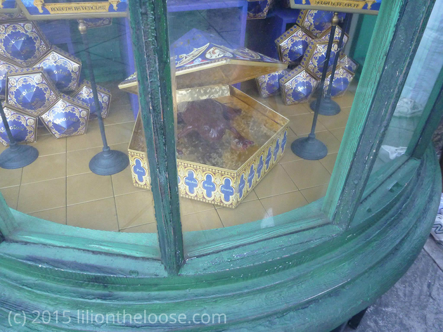 Honeydukes window display.