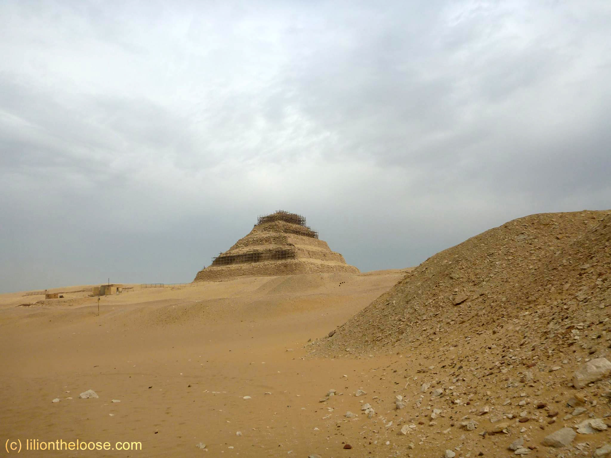Step Pyramid of Saqqara from the western desert.