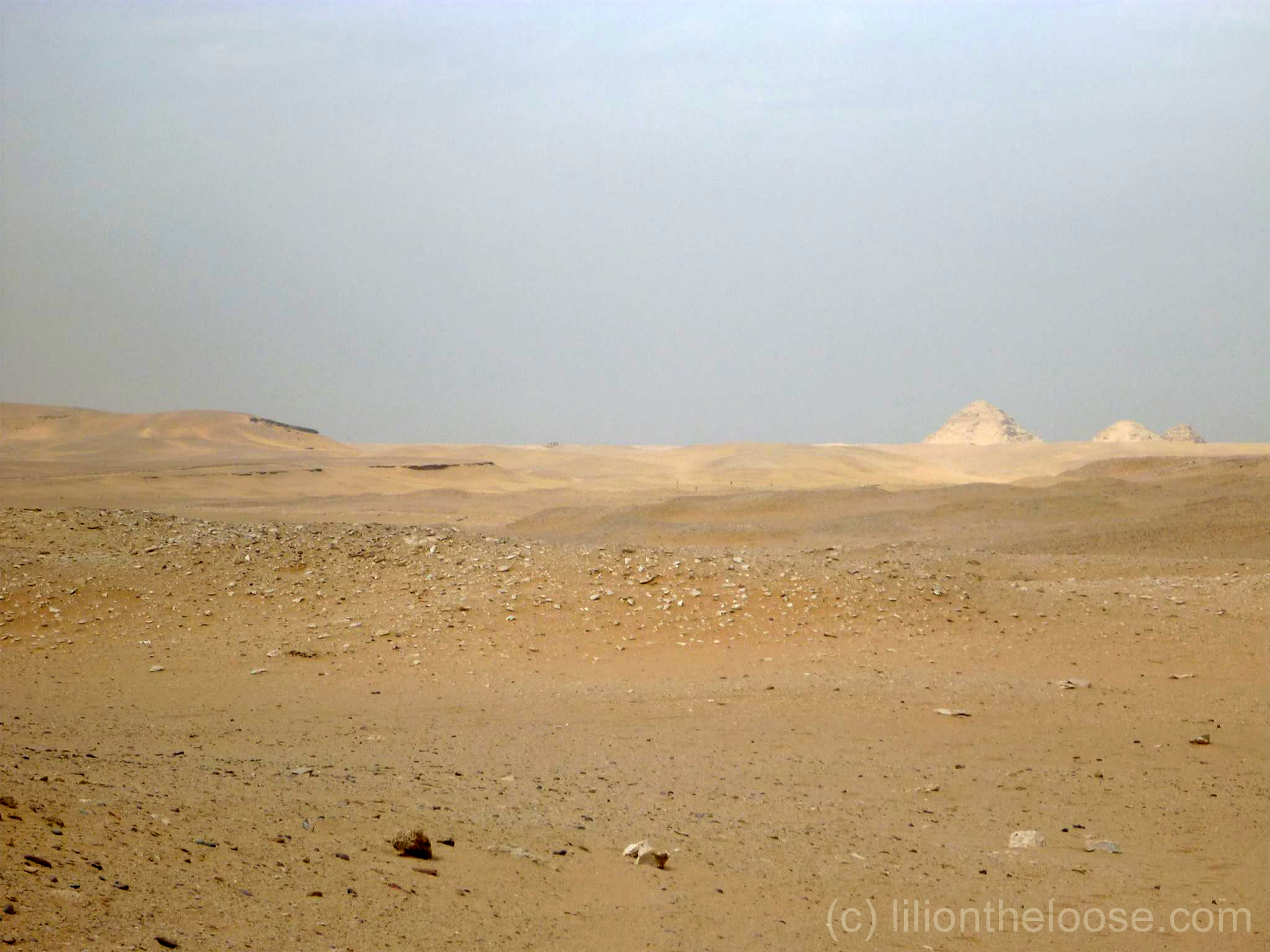Walking alone in the desert near Saqqara.