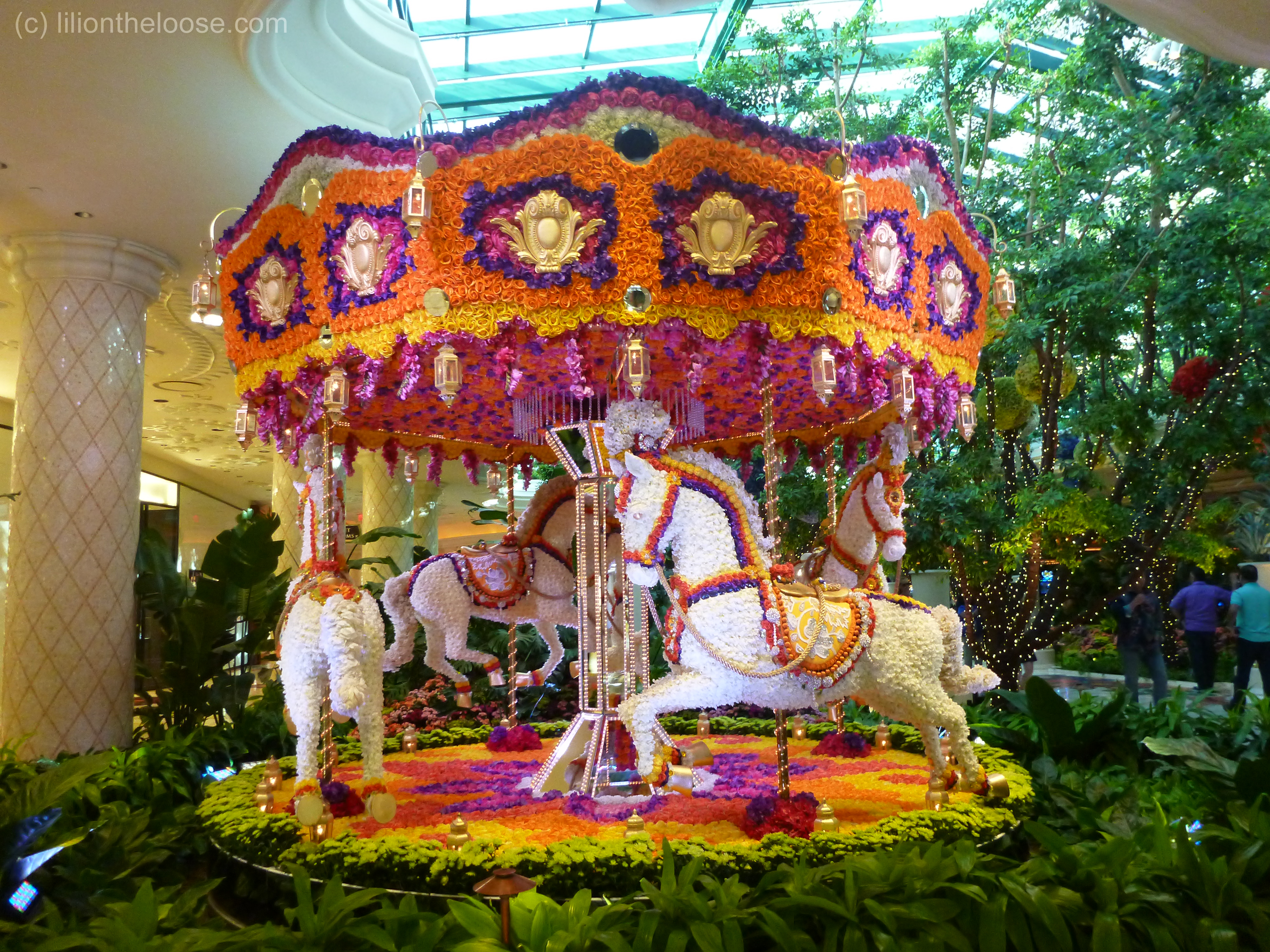 Wynn Carousel made of flowers 