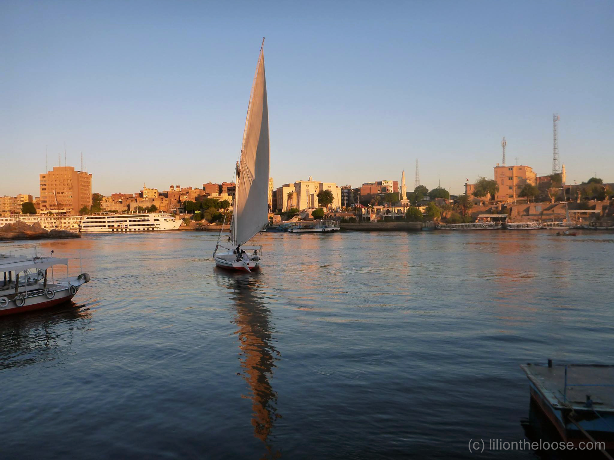 Our Felucca as it sailed away.